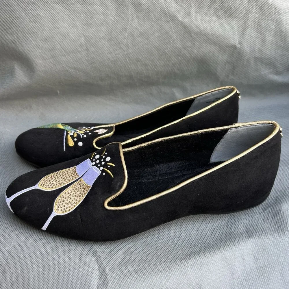J.Renee Black and Gold Women's Shoes - Picture 2 of 8